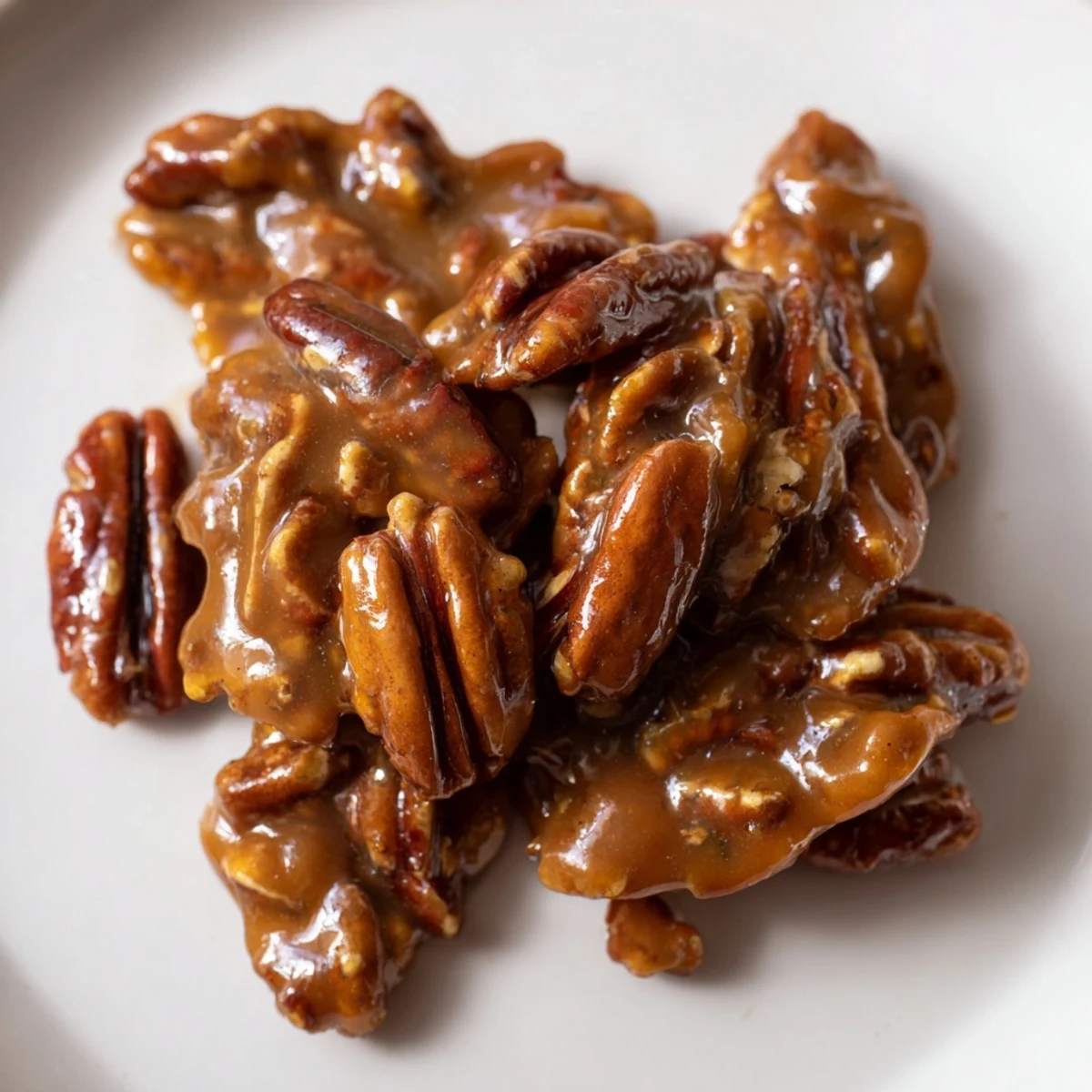 Stack of Mardi Gras Pecan Pralines with rich brown sugar glaze, ideal for festive party platters.