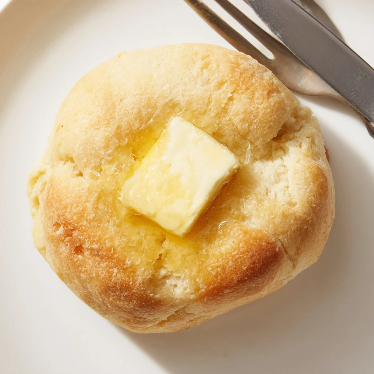 Warm, golden-brown Irish Potato Bread Farls are pan-fried and served with a generous pat of melting salted butter. 
