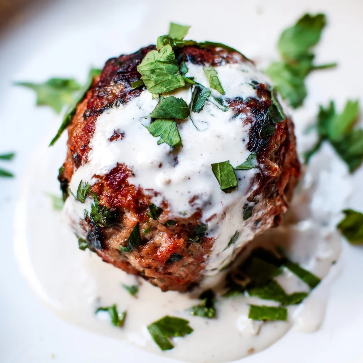 Freshly cooked Chicken Kofta served alongside warm pita and a bowl of creamy garlic yogurt sauce for a comforting meal.