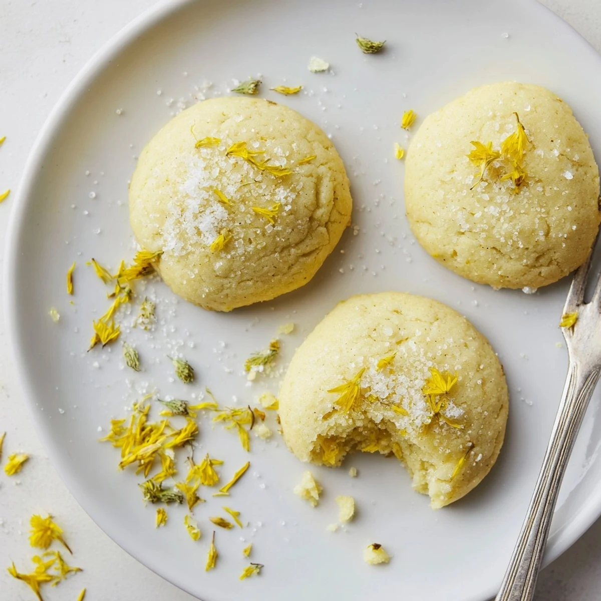 Warm Magical Dandelion Cookies Recipe served with chamomile tea, subtle lemon notes.