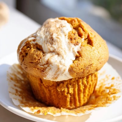Chai Pumpkin Cheesecake Muffins