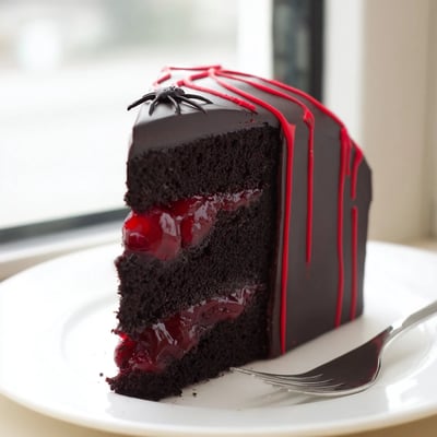 Hidden Horror Black Widow Cake