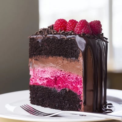 Raspberry Chocolate Mousse Cake